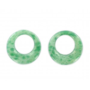 Ring, green speckled 26 mm Ring, green speckled 26 mm