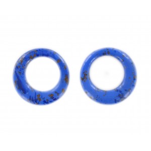 Ring, blue speckled and aventurine 26 mm Ring, blue speckled and aventurine 26 mm