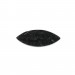 Cabochon navette à motif géométrique en relief, noir 36x14 mm