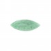 Navette cabochon with embossed geometrical pattern, moonshine light green 36x14 mm