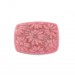 Cabochon de forme tonneau avec fleurs en relief, rose 36x27 mm