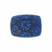 Cabochon de forme tonneau avec fleurs en relief, lapis 36x27 mm