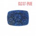 Cabochon de forme tonneau avec fleurs en relief, lapis 36x27 mm