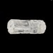 Cylinder with embossed geometrical pattern, crystal 41x16 mm