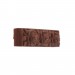 Cylinder bead with matt embossed floral pattern on 2 sides, brown 55x14 mm