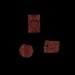 Rectangular bead with matt embossed floral pattern on 2 sides, brown 14x10 mm