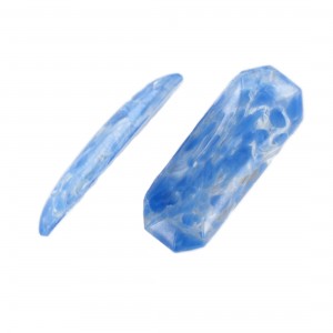 Octogone, bleu foncé veiné 38x9 mm