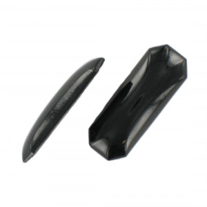 Octogone, noir 38x9 mm