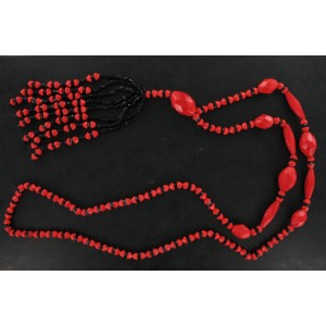 Collier début vingtième noir rouge