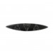 Navette shaped brooch, black 54x10 mm