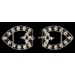 Buckle with crystal stones, 68x27 mm