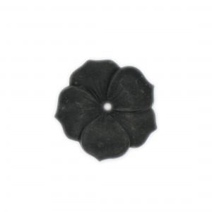 Fleur mat à 5 pétales avec 1 trou, noir 29 mm