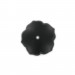 One hole matt flower with 5 petals, black 29 mm