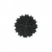 One hole matt flower, black 29 mm