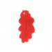 Oak leaf pendant, coral red 41 mm