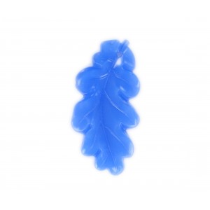 Oak leaf pendant, blue 41 mm 