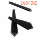 Faceted pendant with blind hole, black 37x14 mm