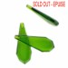 Faceted pendant with blind hole, emerald 37x14 mm