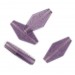 Rhomb bead with engraved arabesques on 2 faces, amethyst 28x14 mm