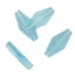 Rhomb bead with engraved arabesques on 2 faces, aquamarine 28x14 mm