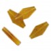Rhomb bead with engraved arabesques on 2 faces, topaz 28x14 mm