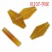 Rhomb bead with engraved arabesques on 2 faces, topaz 28x14 mm