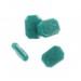 Octagonal bead with matt engraved head on 2 faces, chryso 17x12 mm