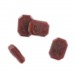 Octagonal bead with matt engraved head on 2 faces, cornelian 17x12 mm