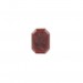 Octagonal bead with matt engraved head on 2 faces, cornelian 17x12 mm