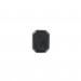 Octagonal bead with matt engraved head on 2 faces, black 17x12 mm