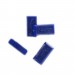 Rectangular bead with matt engraved character on 2 faces, dark sapphire 18x9 mm