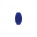 Oval bead with matt engraved lady on 2 faces, dark sapphire 20x12 mm