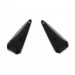 Flat pendant, hole on top, black 31x14 mm