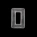 Anneau rectangulaire, cristal mat 30x20 mm
