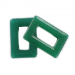 Rectangular ring, chrysolite 30x20 mm