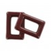 Rectangular ring, claret coloured 30x20 mm