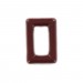 Rectangular ring, claret coloured 30x20 mm