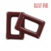 Rectangular ring, claret coloured 30x20 mm