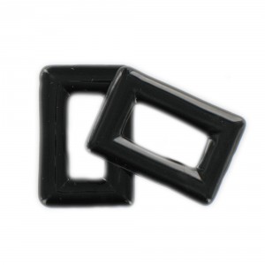 Rectangular ring, black 30x20 mm