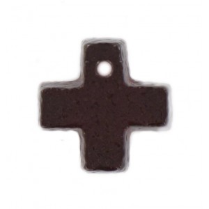 Cross pendant ruby 15 mm