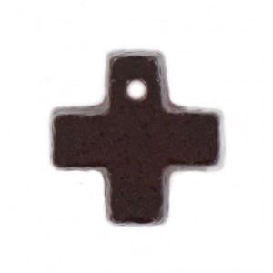 Pendentif croix rubis 15 mm