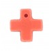 Perle croix coraline 15 mm