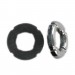 Ring with 4 notches, hematite 30 mm