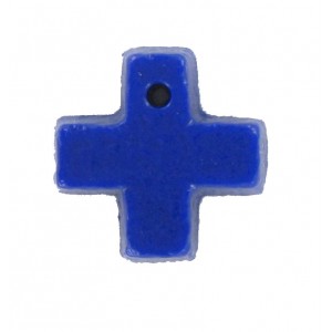 Cross pendant lapis 15 mm