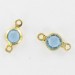 Channel with Swarovski stone, aquamarine 9x5 mm