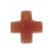 Perle croix cornaline 15 mm