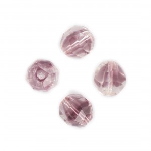 Faceted bead, crystal and amethyst 14x12 mm Faceted bead, crystal and amethyst 14x12 mm