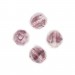 Perle à facettes, cristal et améthyste 14x12 mm