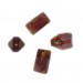 Faceted bead, ruby and topaz 17x10 mm