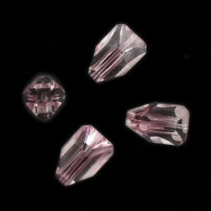 Faceted bead, crystal and amethyst 17x10 mm Faceted bead, crystal and amethyst 17x10 mm